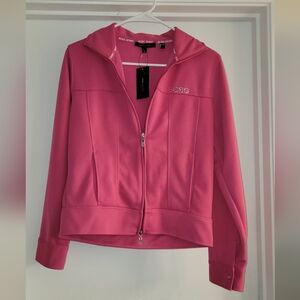 BCBG Sport Pink Full Zip Jacket Women’s Large NWT